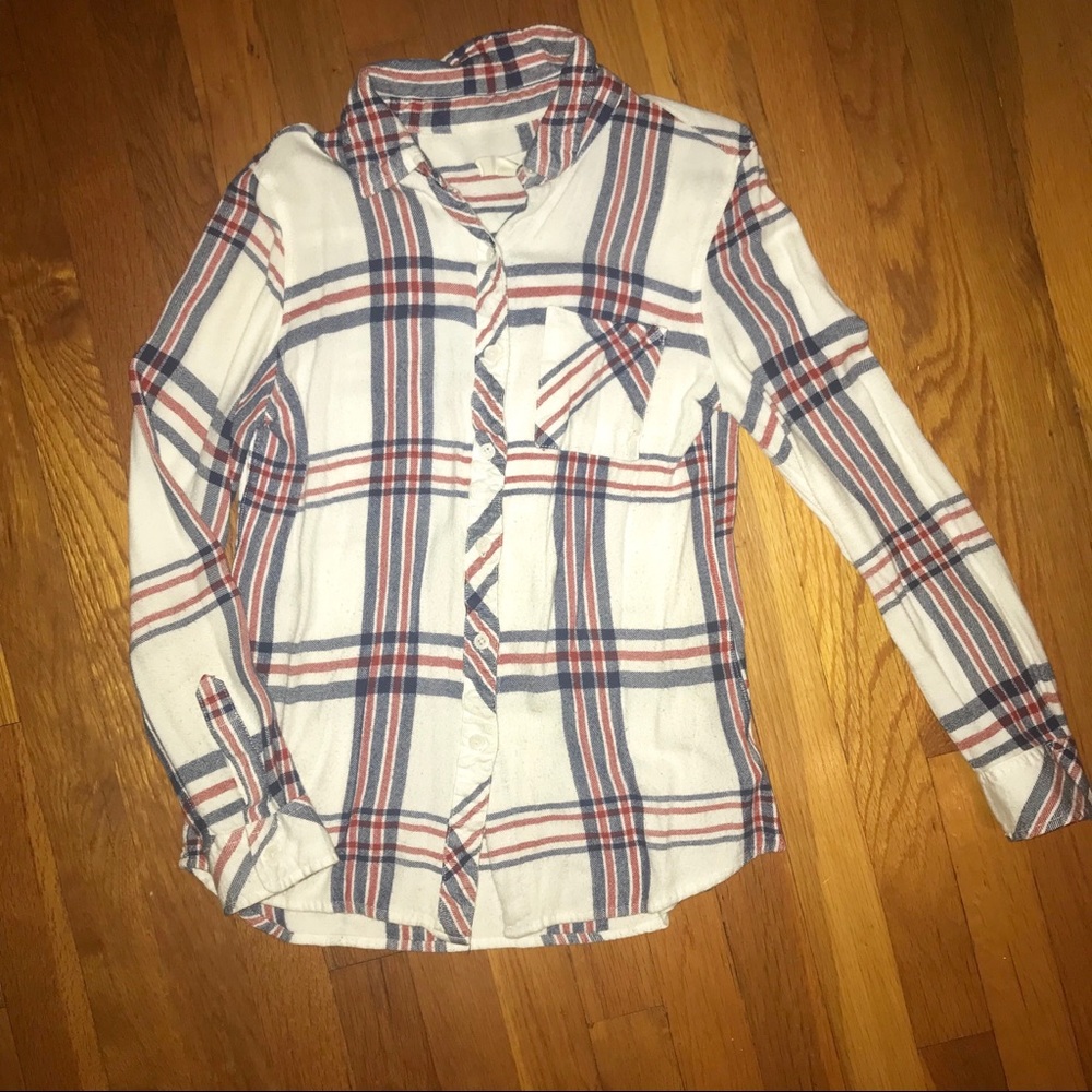 Red White and Blue Plaid Shirt
